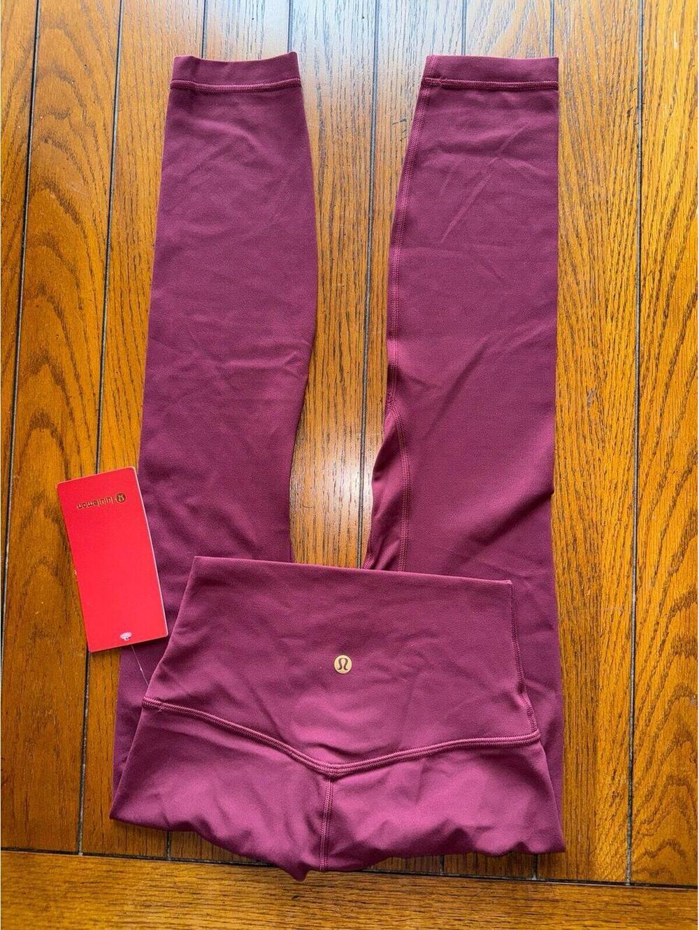 Lululemon Align High Rise 25” NY, Burgundy Bay Size 2 NWT
